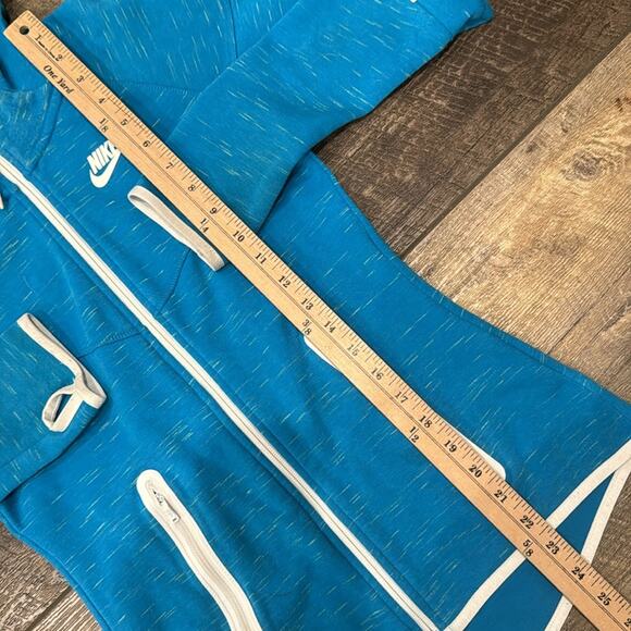 Nike Women's Tech Fleece FZ Hoodie Blue Yellow Size XS - Picture 5 of 8